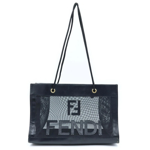 Borsa mano fendi logo rete - fendi,